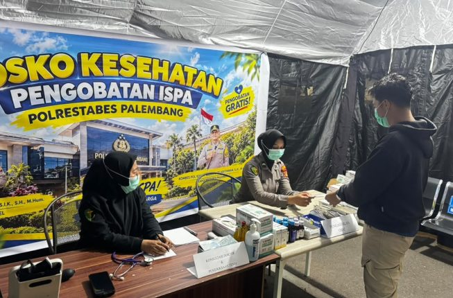 Polrestabes Palembang Buka Posko Pengobatan Gratis ISPA, Kualitas Udara Tembus Angka 561