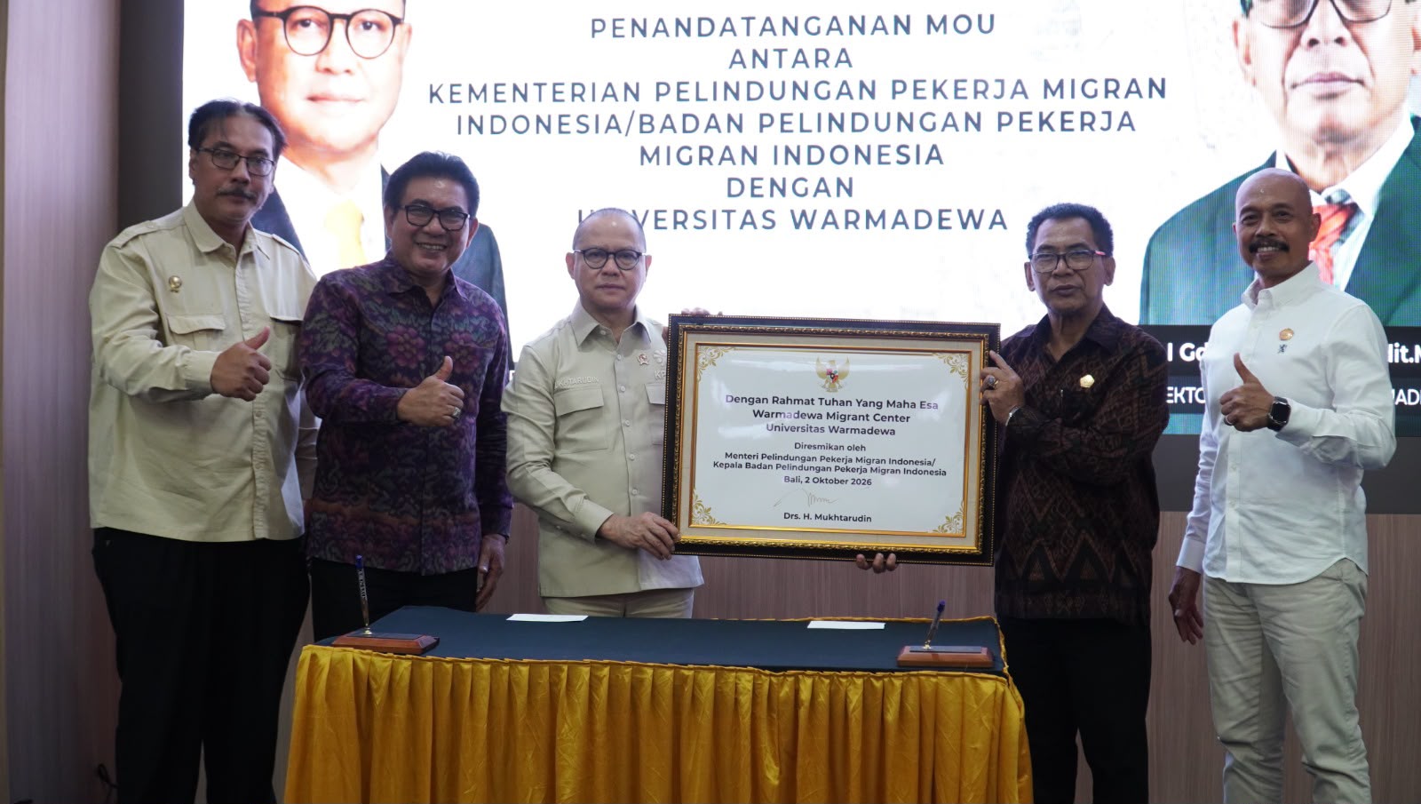 Menteri P2MI Resmikan Warmadewa Migrant Center di Denpasar, 20 CPMI Mulai Dilatih