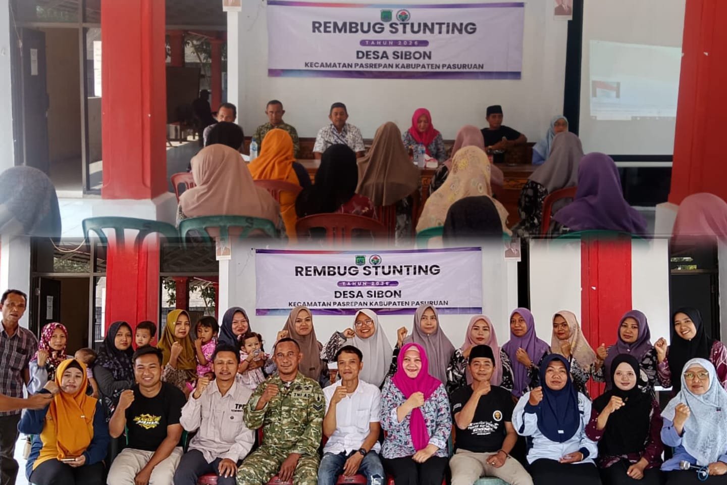 Rembuk Stunting Desa Sibon: Babinsa Ajak Orang Tua Peduli Gizi Anak