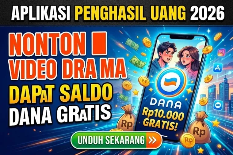 Aplikasi Penghasil Uang 2026 Tawarkan Saldo Dana Gratis dari Nonton Video Drama