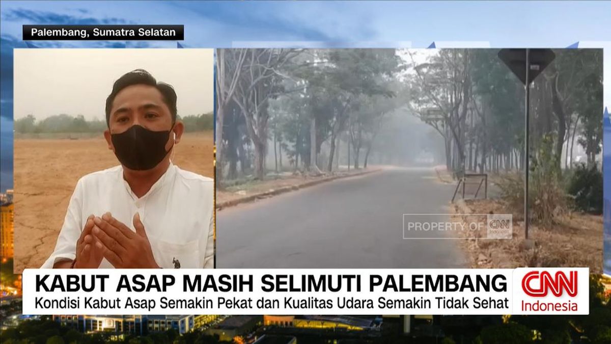 Kabut Asap Karhutla Selimuti Palembang, Warga Seolah Berada di Atas Awan