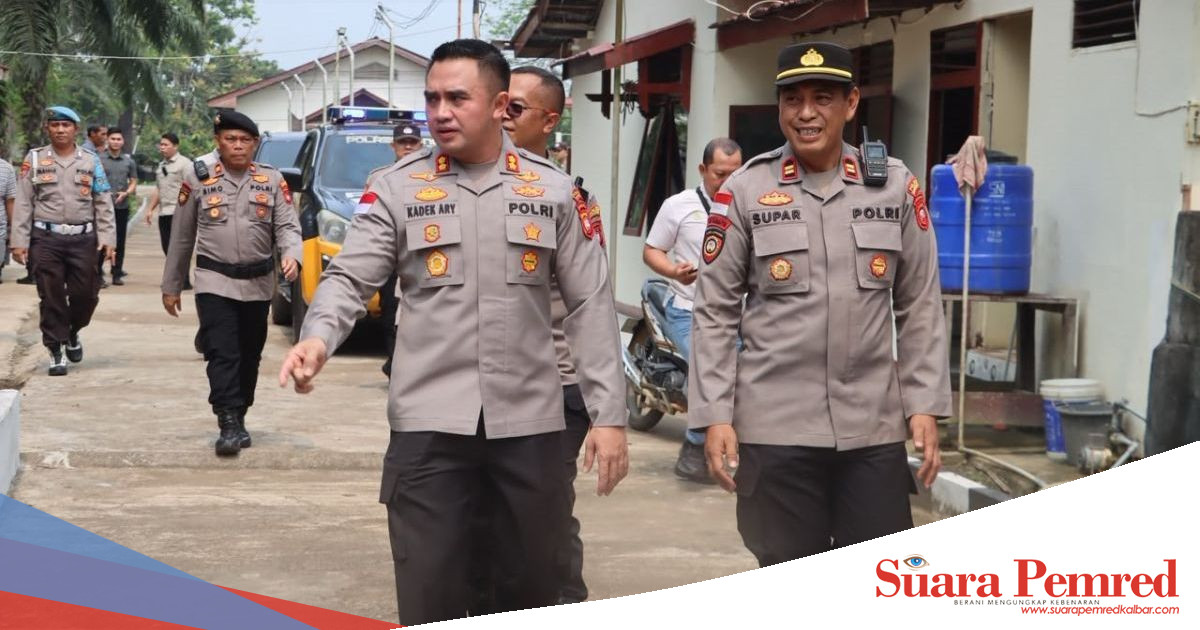 Kapolres Sanggau Sambangi Polsek Meliau, Tekankan Disiplin Anggota hingga Pengawasan Ruang Tahanan