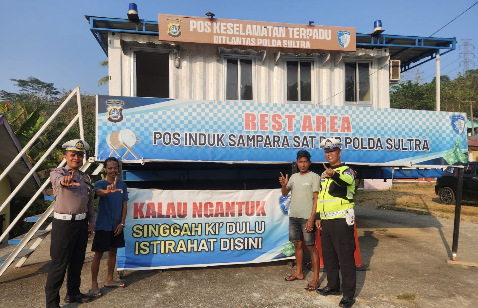 Pengemudi Apresiasi Fasilitas Istirahat di Pos Induk Sampara Ditlantas Polda Sultra
