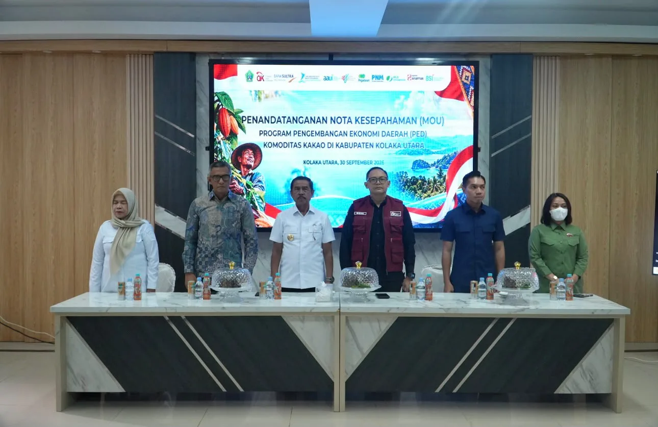 OJK Sultra dan Pemkab Kolaka Utara Teken MoU Kakao, 12 Pihak Terlibat demi 28.784 Keluarga Petani