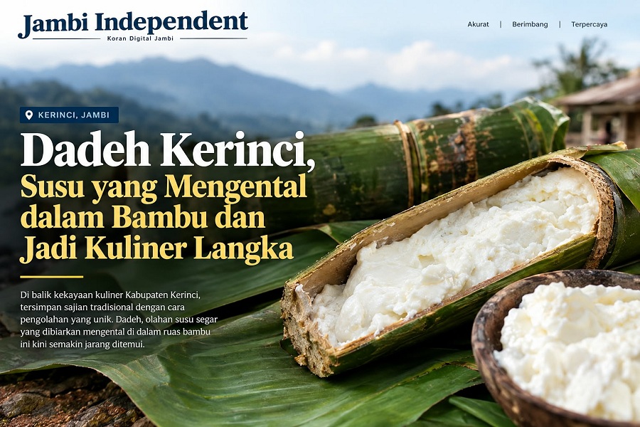 Dadeh Kerinci, Susu Kerbau yang Dikentalkan dalam Bambu dan Kini Jadi Kuliner Langka di Jambi
