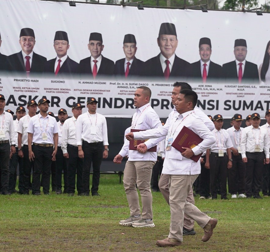 Diklat Laskar Gerindra Sumut Dibuka di Deliserdang, 3 Anggota DPRD Fraksi Gerindra Bertugas dalam Upacara