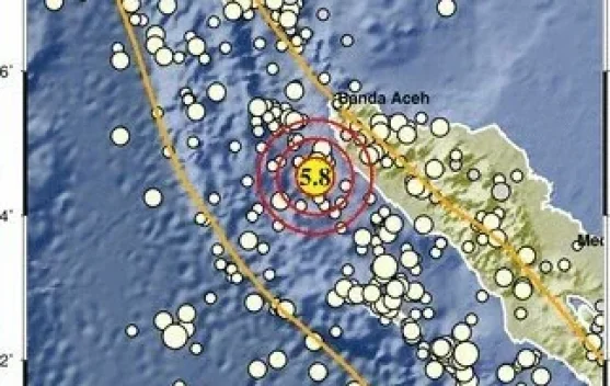 Gempa Magnitudo 5,8 Guncang Aceh Tengah, Getaran Terasa hingga Banda Aceh