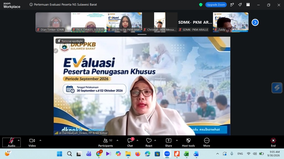 DKPPKB Sulbar Evaluasi 21 Peserta Nusantara Sehat, Satu Tenaga Kesehatan Lanjutkan Pengabdian di Puskesmas