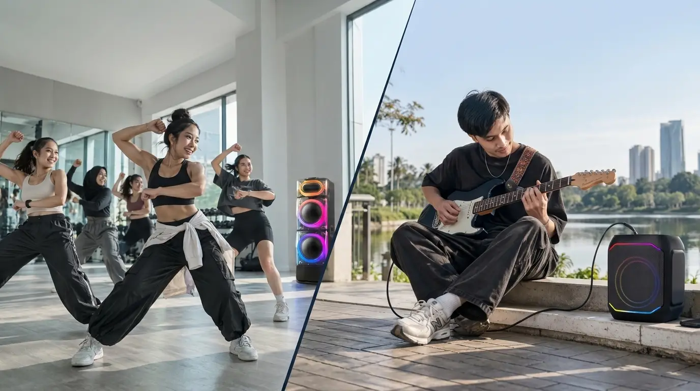 Sharp Rilis Phantom dan Core Blast, Party Speaker 200 Watt hingga Rp 2 Jutaan
