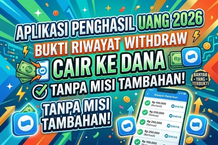 Aplikasi Penghasil Uang 2026 Tawarkan Withdraw ke Dana Tanpa Undang Teman
