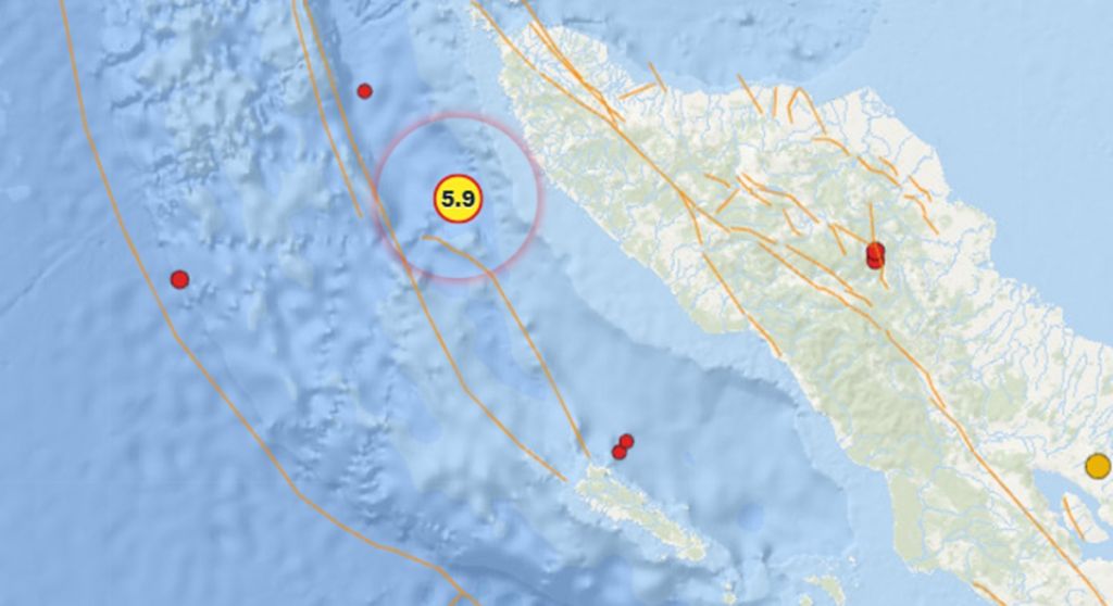 Gempa M 5,9 Guncang Calang Aceh Jaya, Getaran Terasa hingga Banda Aceh dan 7 Wilayah Lain