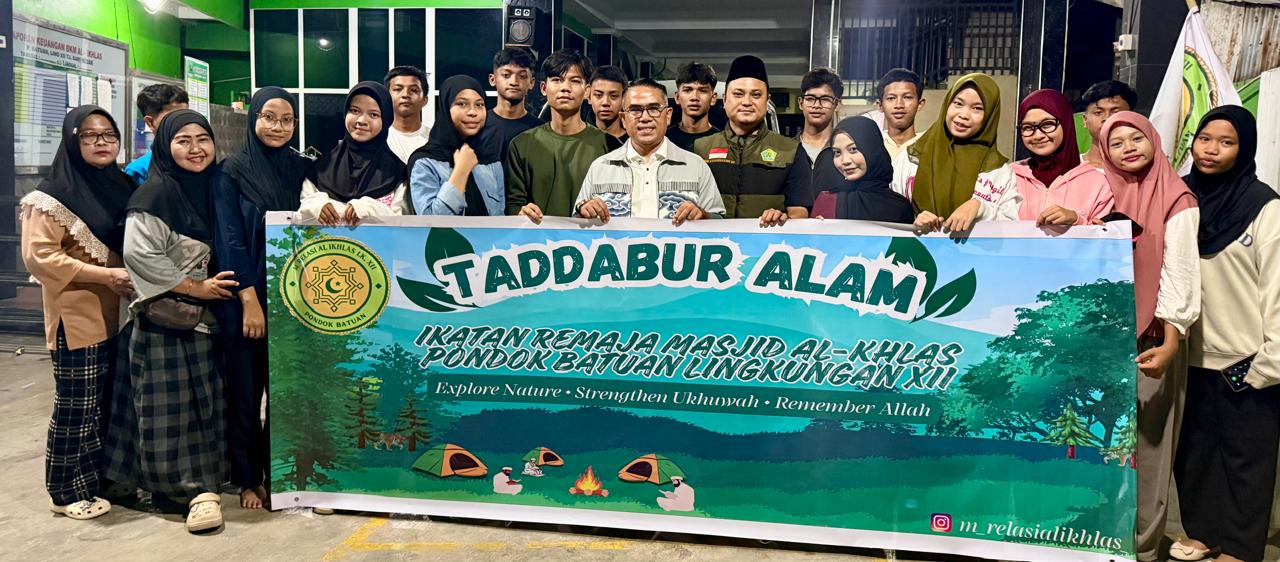 Puluhan Remaja Masjid Al Ikhlas Pondok Batuan Ikuti Tadabbur Alam di Medan Selayang, Ini 3 Pesan Pembina
