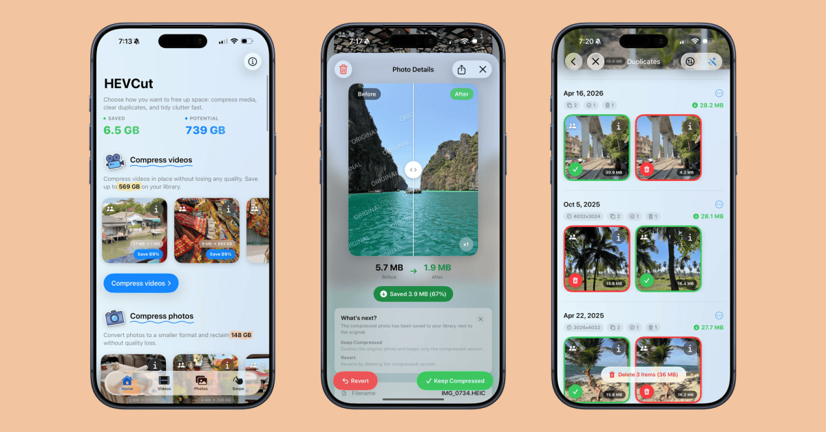 Aplikasi HEVCut Kompres Foto iPhone hingga 80% Tanpa Hapus File