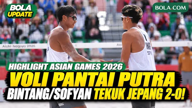 Bintang/Sofyan Tekuk Jepang 2-0 di Semifinal, Indonesia ke Final Voli Pantai Asian Games 2026