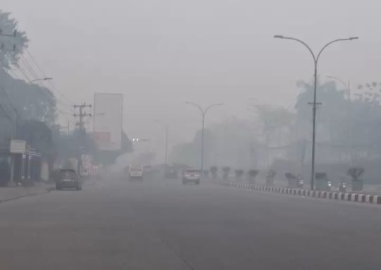 Kabut Asap Karhutla Kepung Palembang, Warga Ulu hingga Ilir Pilih Tinggal di Rumah