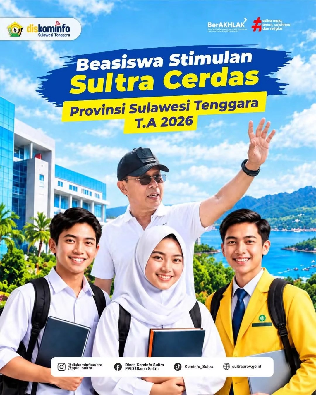 Pemprov Sultra Buka Beasiswa Sultra Cerdas 2026, D4-S1 Rp 10 Juta hingga S3 Rp 30 Juta