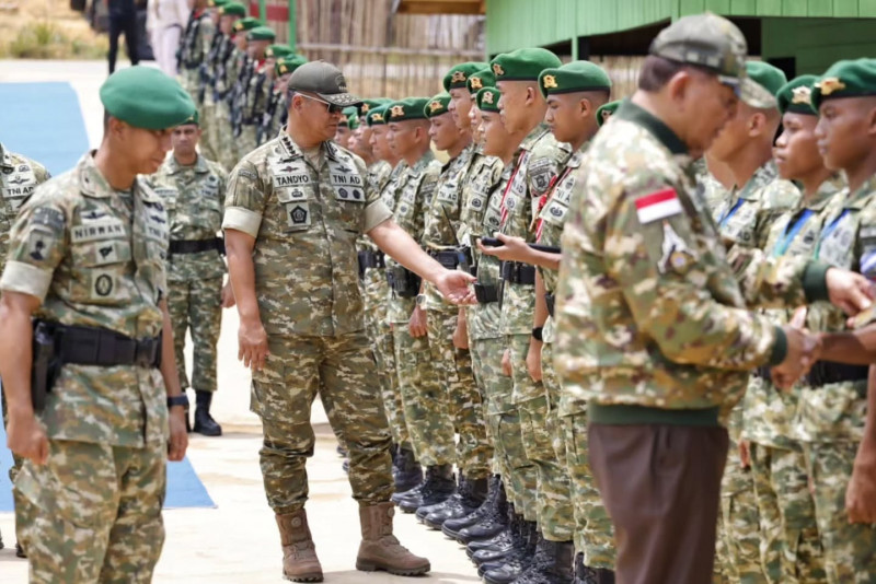 Wapang TNI dan Menhan Tinjau Kesiapan Dua Batalyon Yonif TP di Malinau dan Tana Tidung