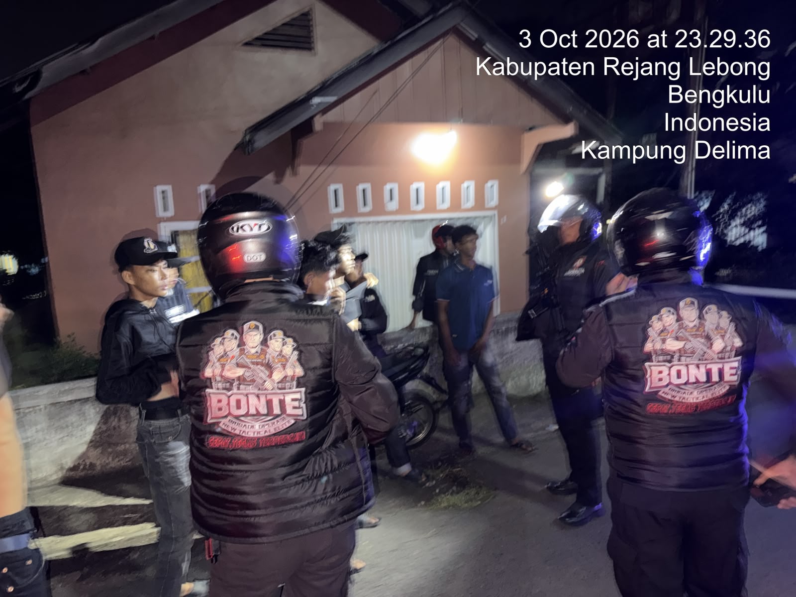 Tim Bonte Sat Samapta Polres Rejang Lebong Patroli Malam di 5 Kecamatan Curup, Imbau Remaja Bubar hingga Dini Hari