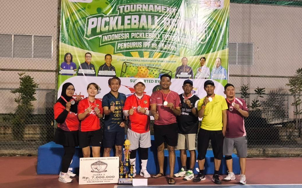 Bontang Juara Pickleball Antar Pengurus se-Kaltim, Balikpapan A Runner-up