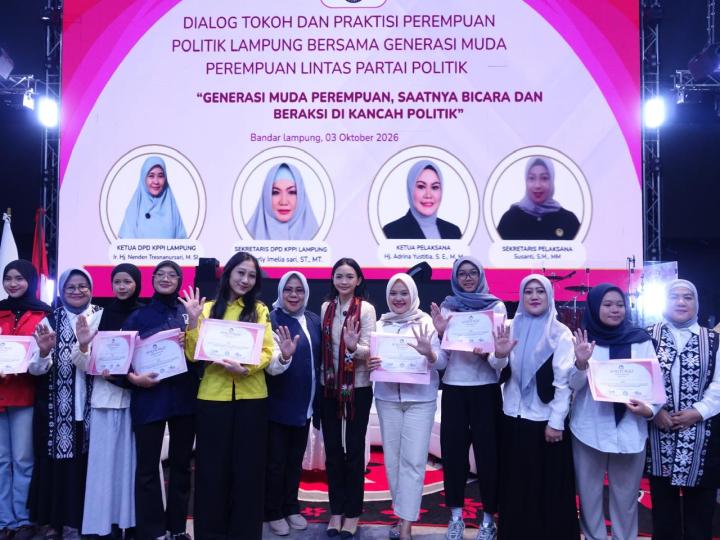125 Perempuan Muda Lintas Partai di Lampung Ikut Dialog KPPI, Ruby Chairani: Politik Butuh Perjuangan