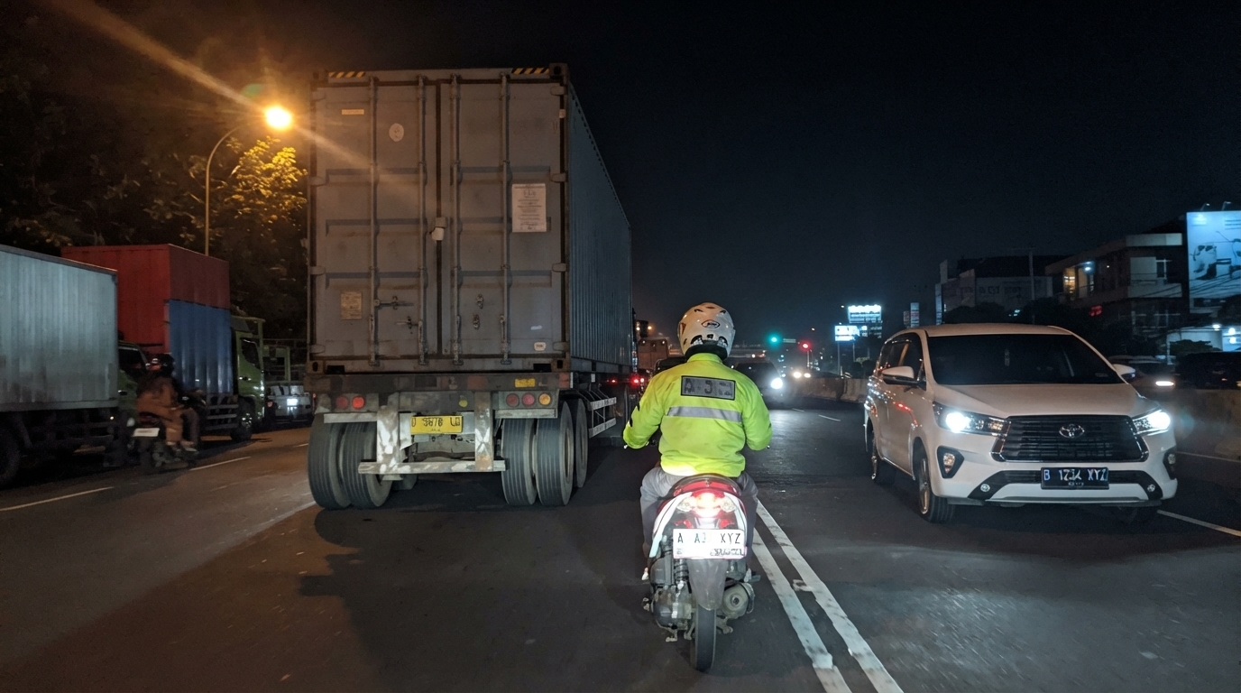 Truk Kontainer Kembali Melintas Siang di Jalan Jenderal Sudirman Ambon, Dishub Ingatkan Aturan Pukul 22.00 WIT