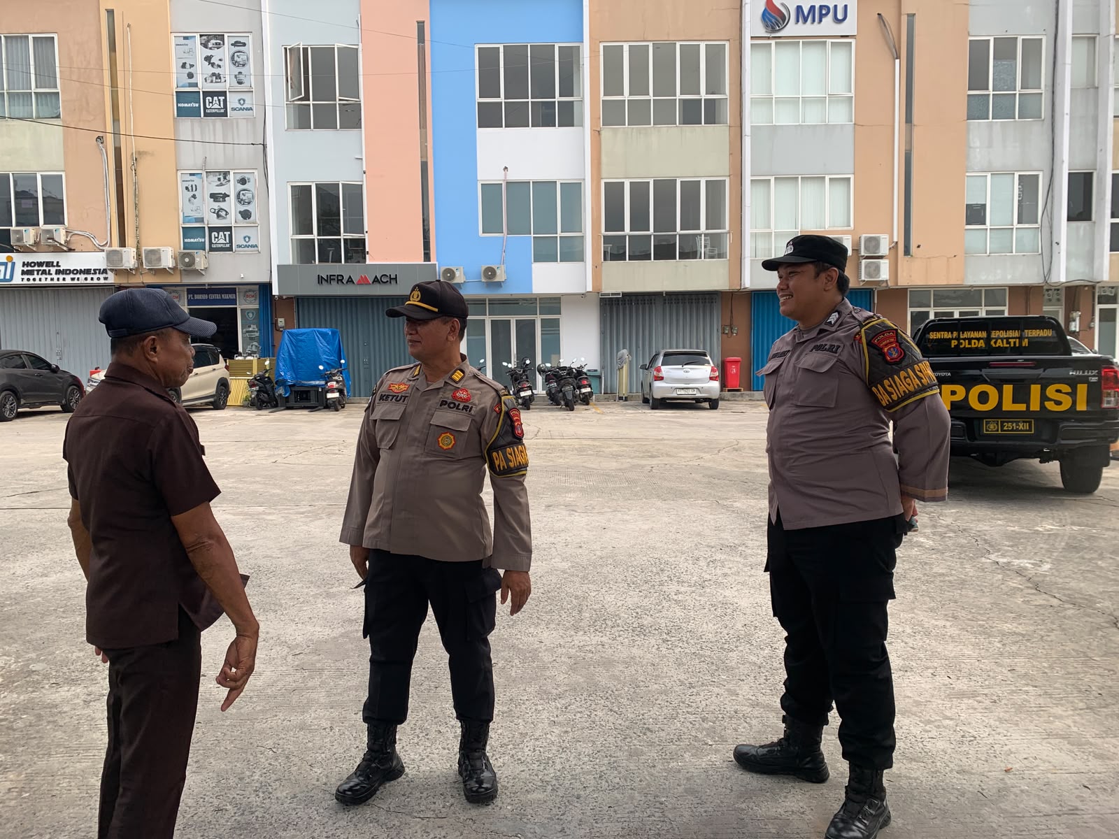 SPKT Polda Kaltim Intensifkan Patroli Dialogis di Bizpark Balikpapan, Ingatkan Security Laporkan Gangguan ke 110