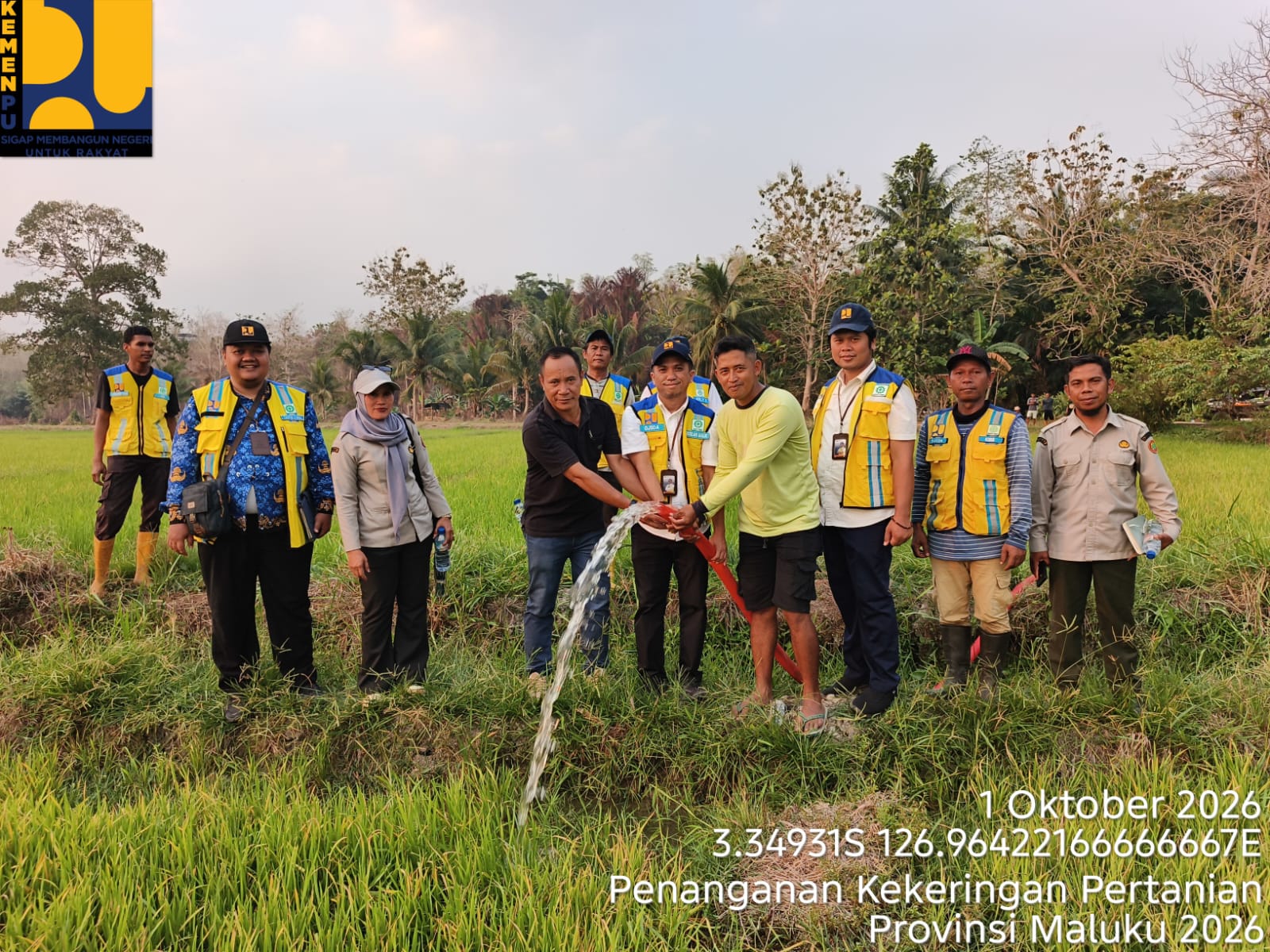 BWS Maluku Pompa Air dari Sumber Alternatif Selamatkan 12 Hektare Sawah Kekeringan di Waeapo Buru