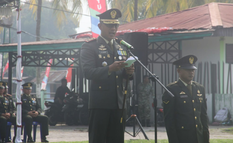 Upacara HUT Ke-81 TNI di Kepulauan Yapen, Dandim 1709 Yawa Bacakan Lima Pedoman PRIMA Panglima TNI