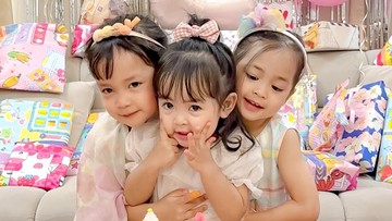 Potret Aqila Anak Bungsu Anisa Rahma, Kompak dengan Kakak Kembar