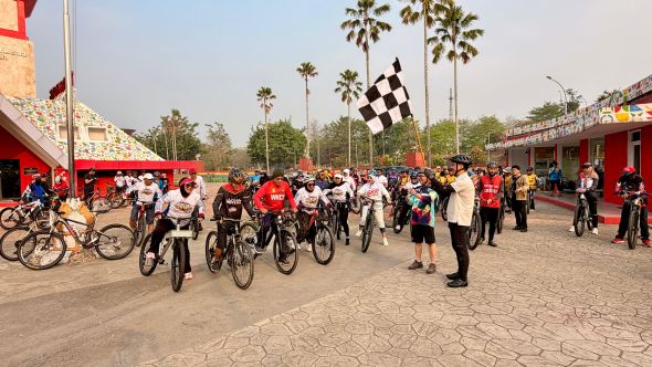Dinas Pariwisata Kaltim Gelar Gowes Wisata di Tenggarong, 100 Pesepeda Kayuh Rute Keraton hingga Taman Seri
