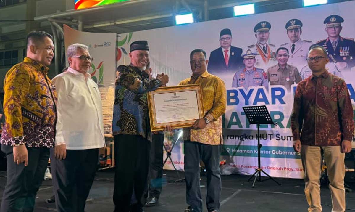 Jasa Raharja Sumbar Terima Penghargaan Gubernur Sumatera Barat atas Dukungan Optimalisasi Pendapatan Daerah