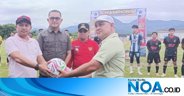 Bupati Aceh Jaya Safwandi Buka Open Turnamen Perseka ke-2 di Lapangan Kareung Ateuh Indra Jaya