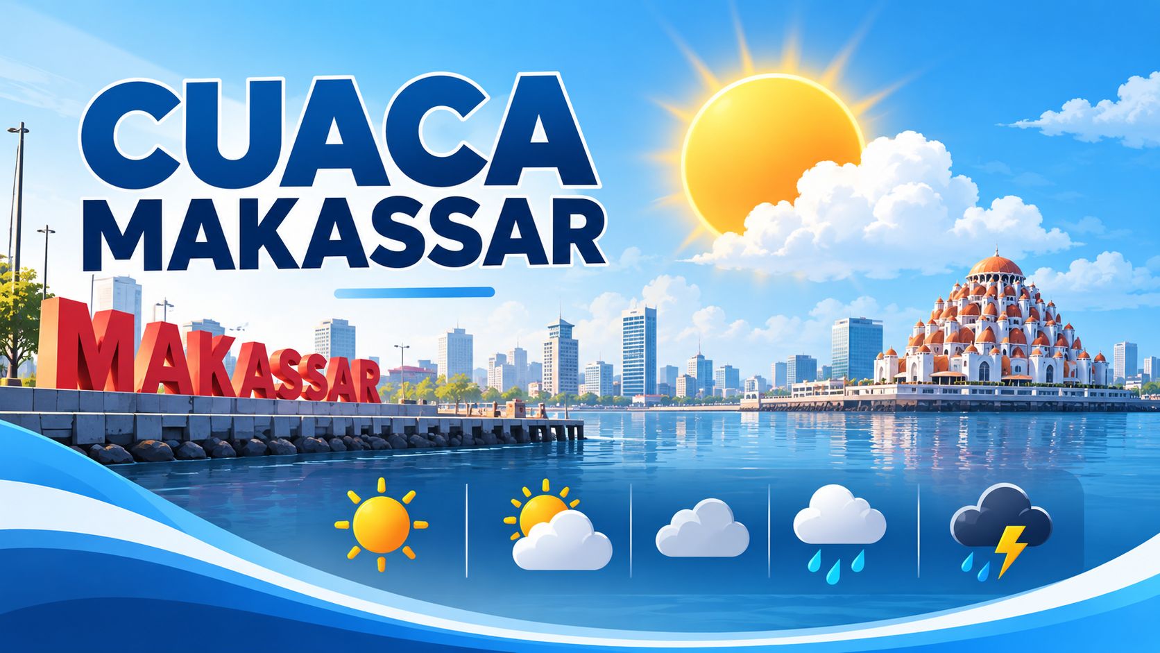 Cuaca Makassar Hari Ini Senin 5 Oktober 2026: Cerah Berawan, 10 Daerah Sulsel Diminta Waspadai Udara Panas