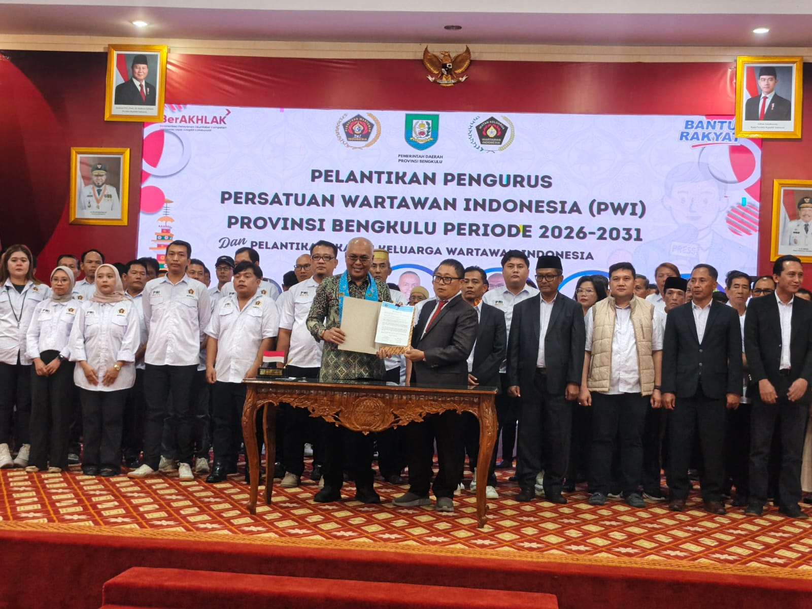Marsal Abadi Pimpin PWI Bengkulu Periode 2026-2031, Dilantik di Balai Raya Semarak