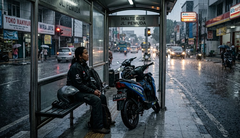 6 Tips Aman Berkendara Motor Listrik Saat Musim Hujan Tiba