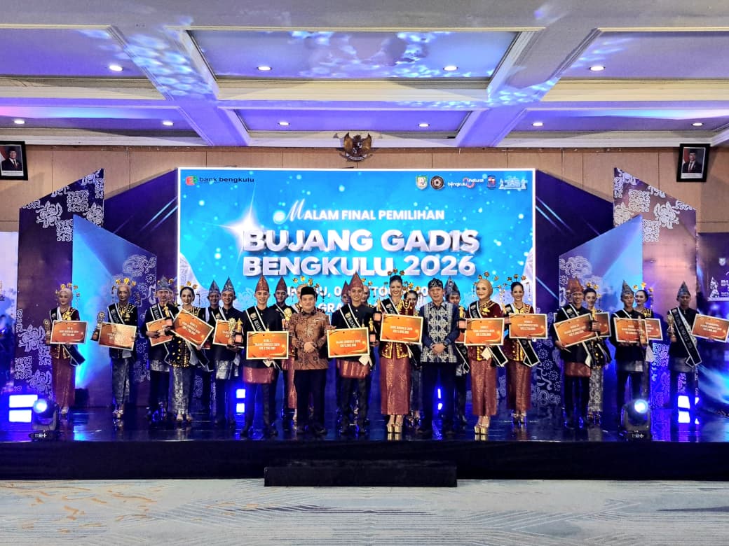 Ridho Pratama dan Fildzah Dwi Jadi Bujang Gadis Bengkulu 2026 Usai Sisihkan 30 Finalis