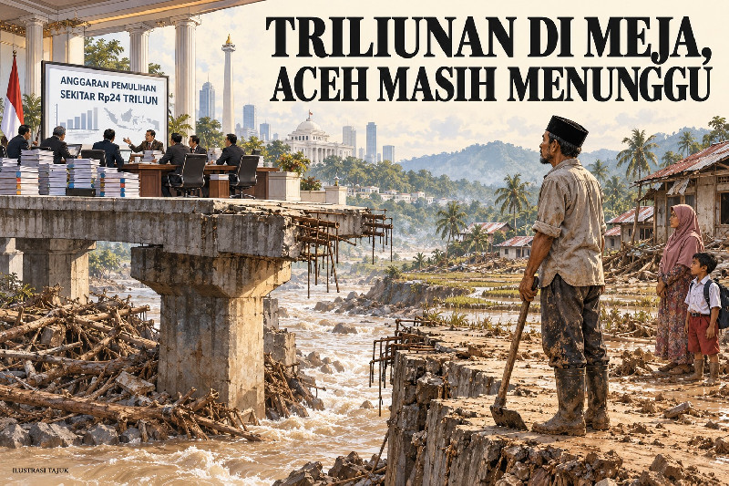 Satgas Rehabilitasi Aceh Diminta Buka Dashboard Rp 24 Triliun, Warga Tagih Kepastian Rumah dan Sawah