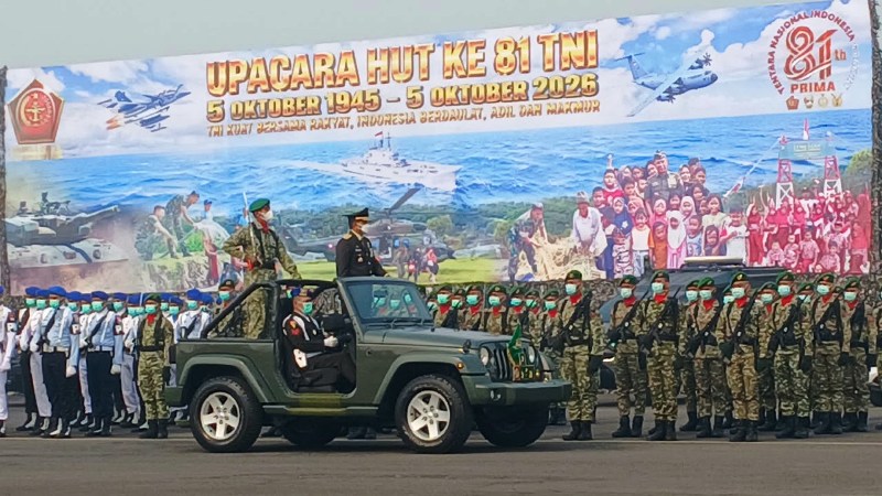 HUT ke-81 TNI di Palembang, Kasdam II/Sriwijaya Bacakan Amanat Panglima: 5 Nilai PRIMA Jadi Pedoman Prajurit