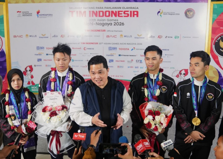 Indonesia Raih 5 Emas Asian Games 2026, Erick Thohir Apresiasi Atlet