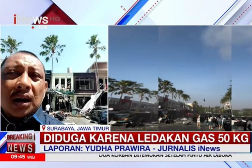 Ledakan Gas di Pakuwon City Surabaya Rusak Puluhan Ruko, 5 Pekerja Terluka