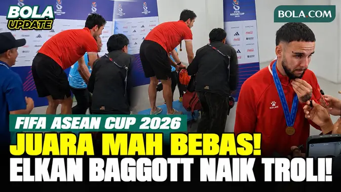 Elkan Baggott Naik Troli di Mixed Zone, Momen Kocak Usai Timnas Juara