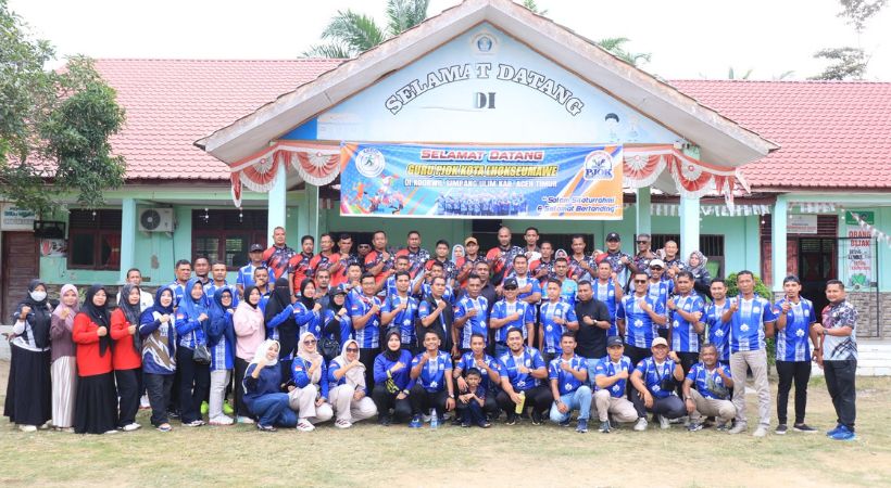 60 Guru PJOK Lhokseumawe Kunjungi Simpang Ulim, Menang 3-1 di Laga Persahabatan