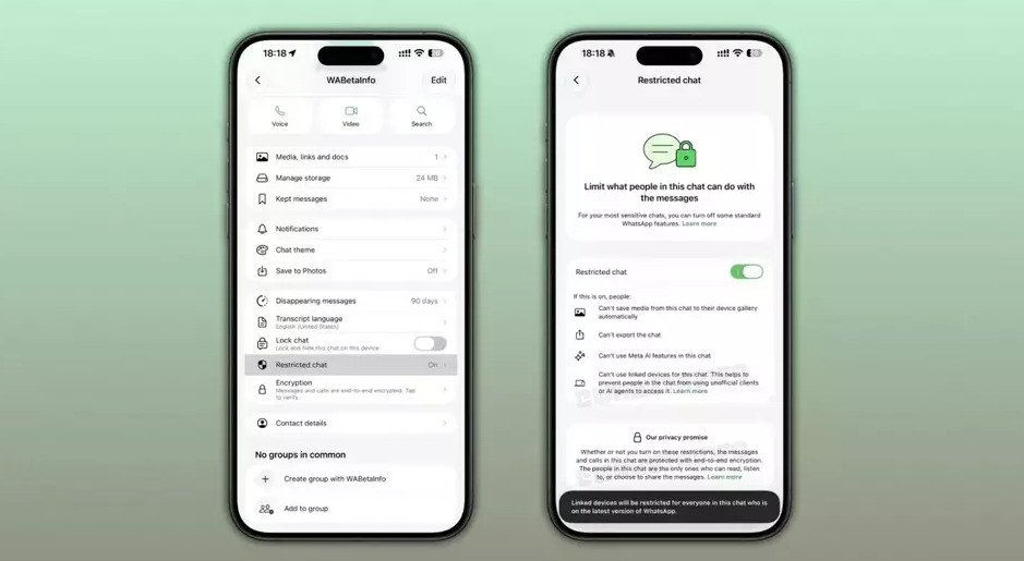 WhatsApp Uji Restricted Chat di Android dan iOS, Percakapan Bisa Dibatasi Lebih Ketat