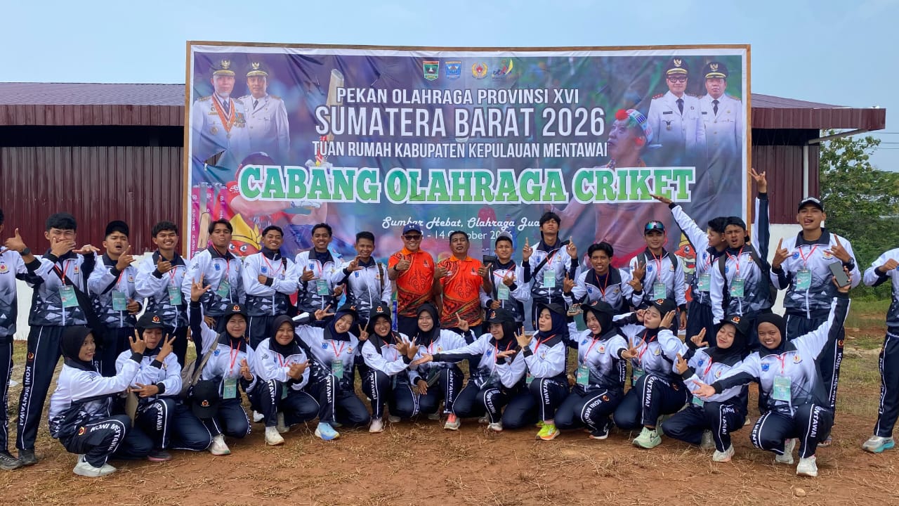 Cricket Mentawai Sumbang Emas Pertama Porprov XVI Sumbar Usai Kalahkan Padang Pariaman di Final