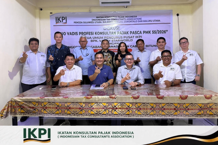 IKPI Suluttenggo Malut Bedah PMK 55/2026, Konsultan Pajak Manado dan Bitung Diminta Pahami Aturan Baru