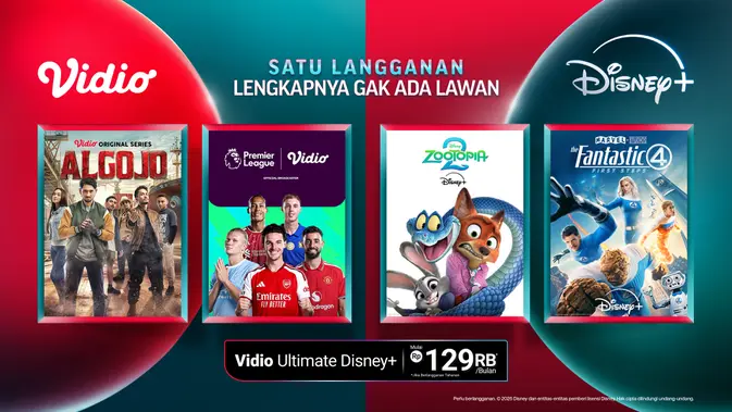 Disney+ Kini Bisa Langganan Lewat Aplikasi Vidio Mulai 1 Oktober 2026