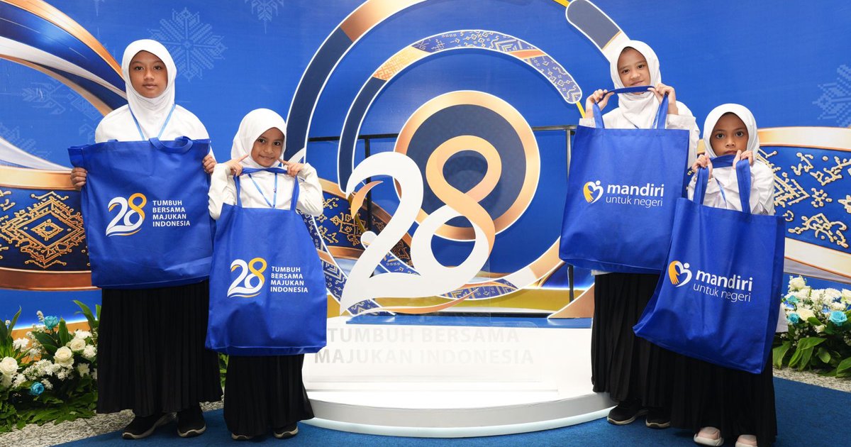 Bank Mandiri Bagikan 59.080 Paket Sembako di HUT ke-28