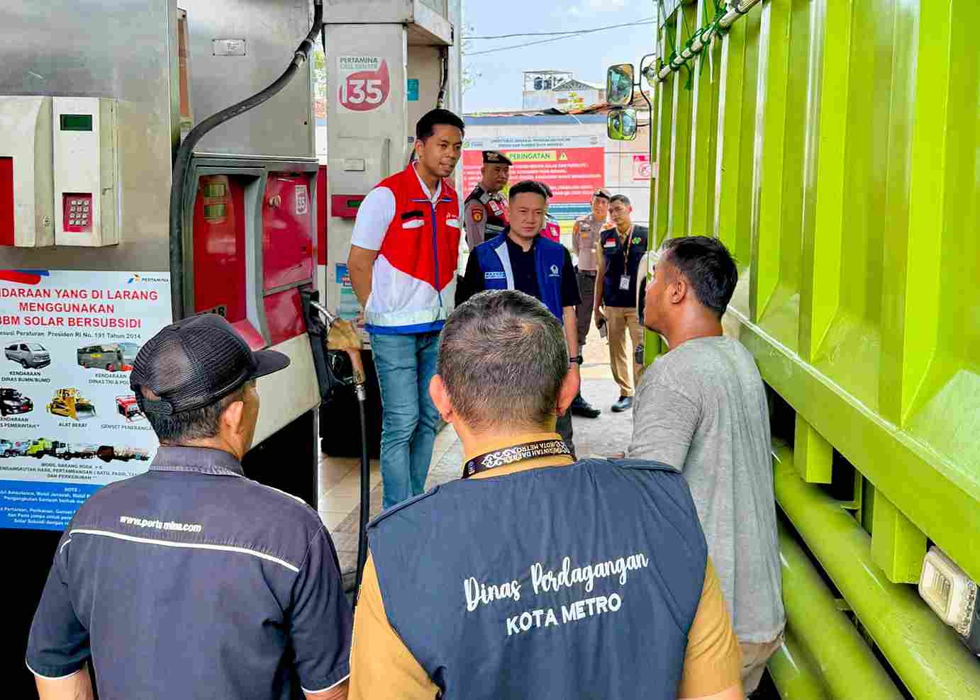Pertamina Sidak 2 SPBU di Kota Metro, Pastikan Stok Pertalite-Biosolar Aman