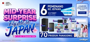 Panasonic Gelar Undian Mid-Year Surprise, Hadiahkan Tiket ke Jepang