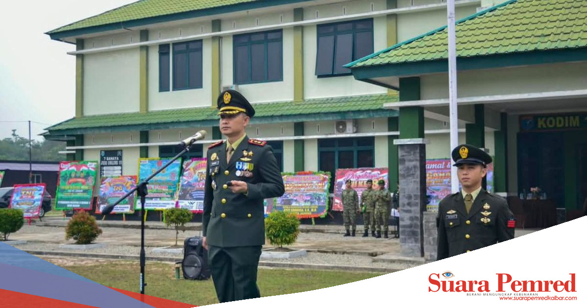 Dandim 1210/Landak Pimpin Upacara HUT ke-81 TNI di Ngabang, Tegaskan Kemanunggalan dengan Rakyat
